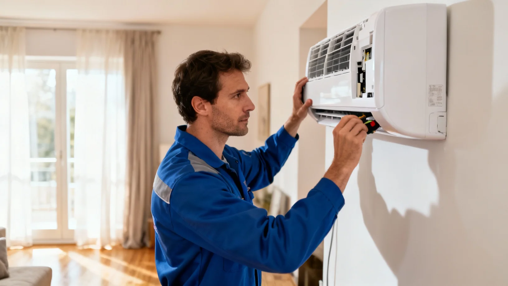 Technicien présentant un devis climatisation détaillé avec calcul des aides et simulation de consommation